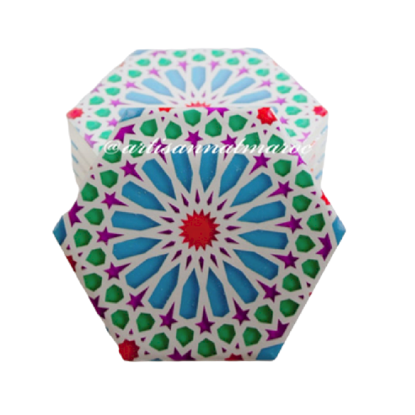 Sous Tasses en céramique Hexagonal 11cm - Snazzy Marketplace