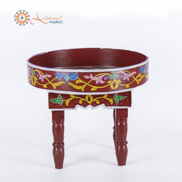 Table ronde marocaine en bois - Snazzy Marketplace